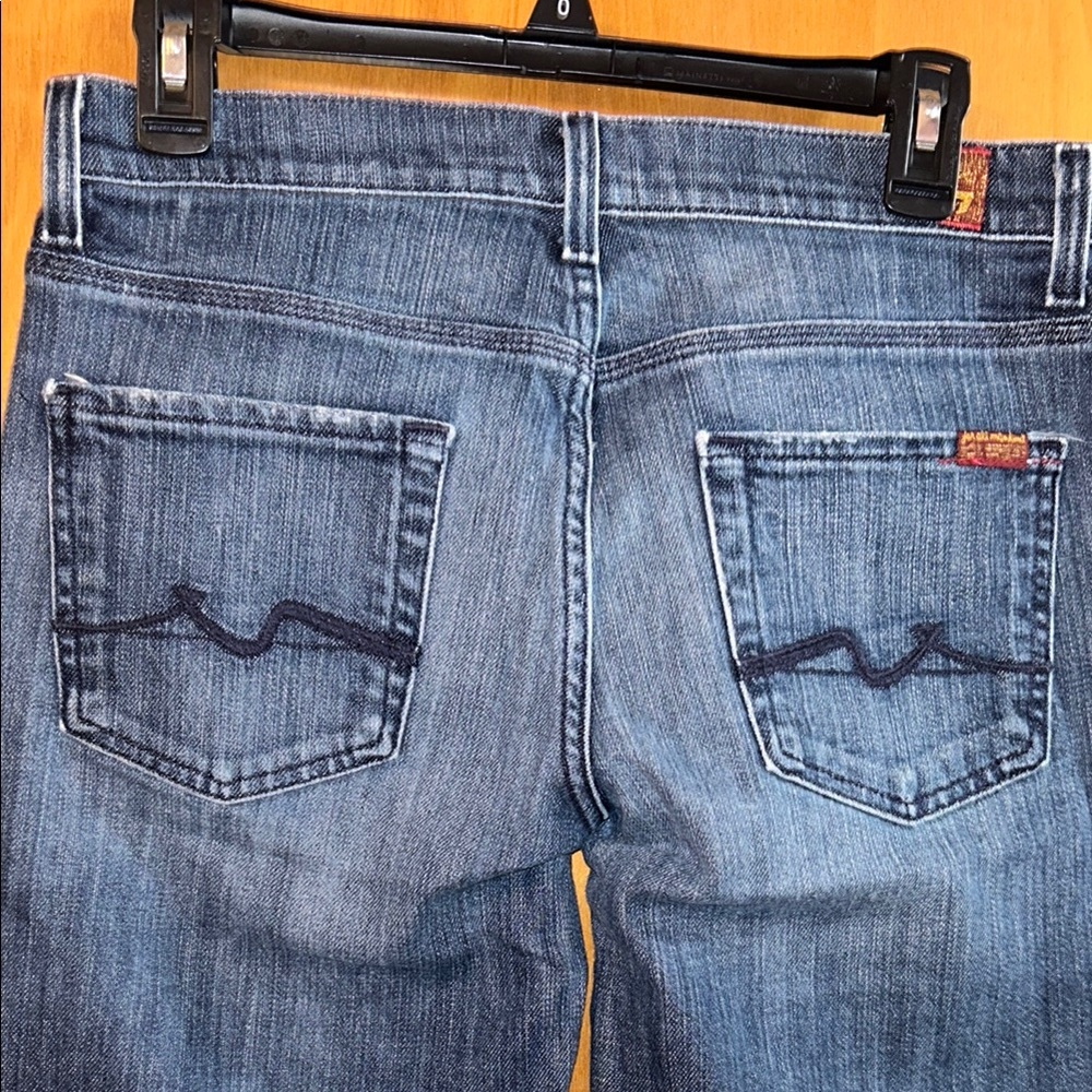 7 For All Mankind Blue Boot Cut Jeans